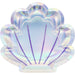 Creative Party PC336719 9", Iridescent Mermaid Theme Scallop Shaped Paper Plates-8 Pcs