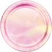 Creative Party PC336692, Iridescent Pink Foil Paper Dinner Plates-8 Pcs