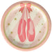 Creative Party Pink Ballet Shoes Paper Lunch Plates - 8 Pcs, 322219