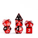 FanRoll by Metallic Dice Games 16mm Metal Polyhedral DND Dice Set: Red, Role Playing Game Dice for Dungeons and Dragons