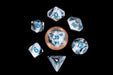 Metallic Dice Games 7-Set Mini: MBL w/BU Numbers