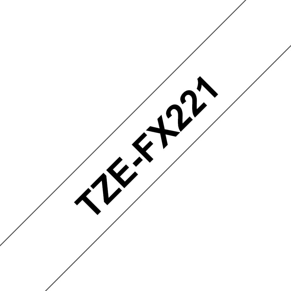 Brother TZe-FX221 - Black on white - Roll (0.9 cm x 8 m) 1 cassette(s) flexible tape - for Brother PT-D600, H200, P-Touch PT-E550, P-Touch Cube Plus PT-P710, P-Touch Pro PT-H111