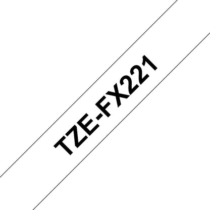 Brother TZe-FX221 - Black on white - Roll (0.9 cm x 8 m) 1 cassette(s) flexible tape - for Brother PT-D600, H200, P-Touch PT-E550, P-Touch Cube Plus PT-P710, P-Touch Pro PT-H111