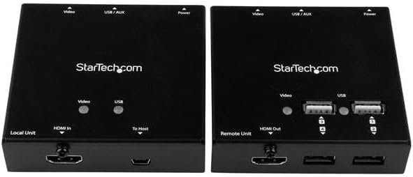 StarTech.com Extendeur HDMI sur Cat6 à 50 m avec hub USB 2.0 à 4 ports - 1080p (ST121USBHD
