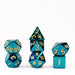 7-set: 16mm Turquoise Painted Metal