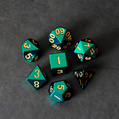 7-set: 16mm Turquoise Painted Metal