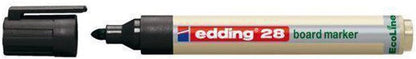 edding 28 Ecoline whiteboard marker - black - box of 10 whiteboard pens - round tip 1.5-3 mm - whiteboard pen dry wipe - for whiteboards, flipcharts, pinboards, memo boards - sketchnotes - refillable