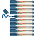 edding 29 Ecoline whiteboard marker - blue - box of 10 whiteboard pens - chisel tip 1-5 mm - whiteboard pen dry wipe - for whiteboards, flipcharts, pinboards, memo boards - sketchnotes - refillable