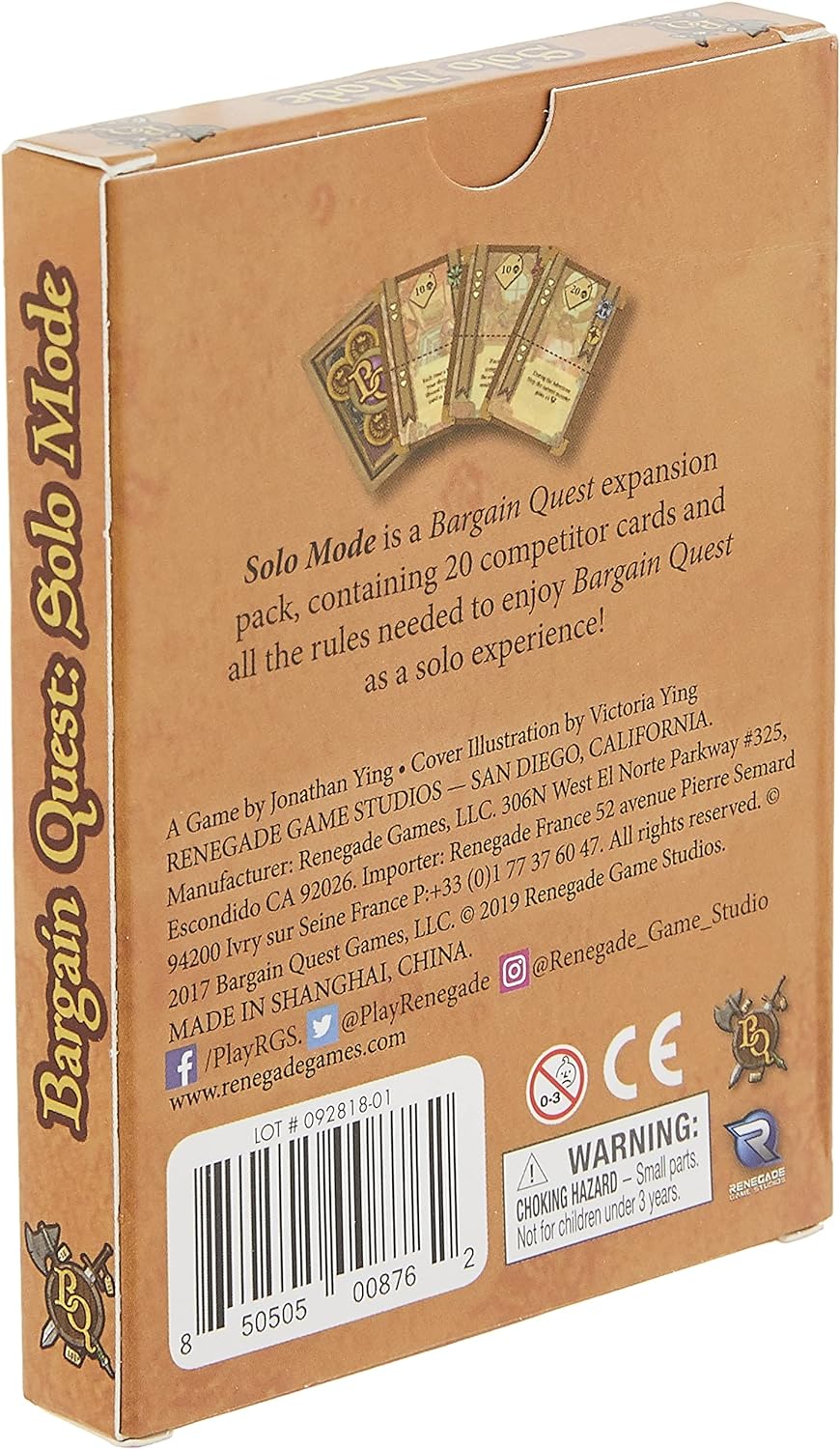 Bargain Quest: Solo Mode Board Game Expansion