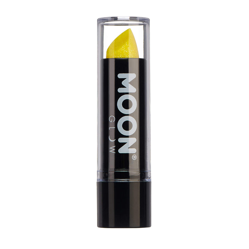Smiffys Moon Glow - Neon UV Glitter Lipstick, Yellow