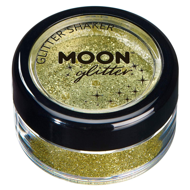 Smiffys Moon Glitter Classic Fine Glitter Shakers, Gold