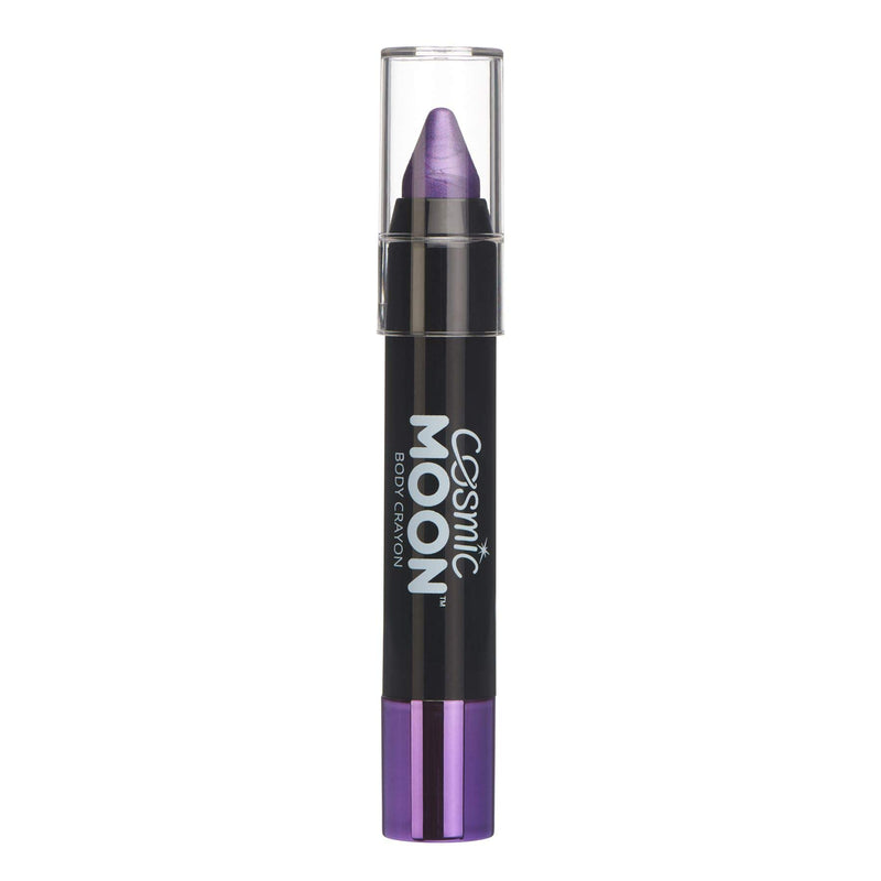 Smiffys Cosmic Moon Metallic Body Crayons, Purple