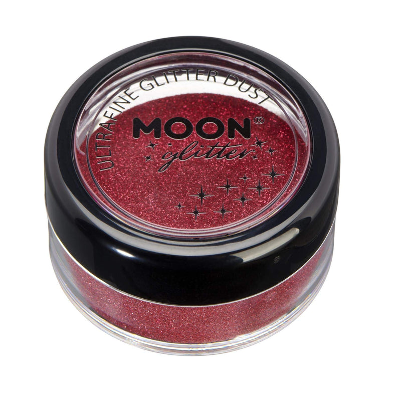 Smiffys Moon Glitter Classic Ultrafine Glitter Dust, Red