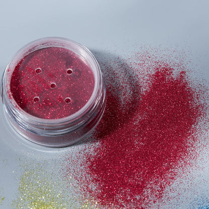 Smiffys Moon Glitter Classic Ultrafine Glitter Dust, Red