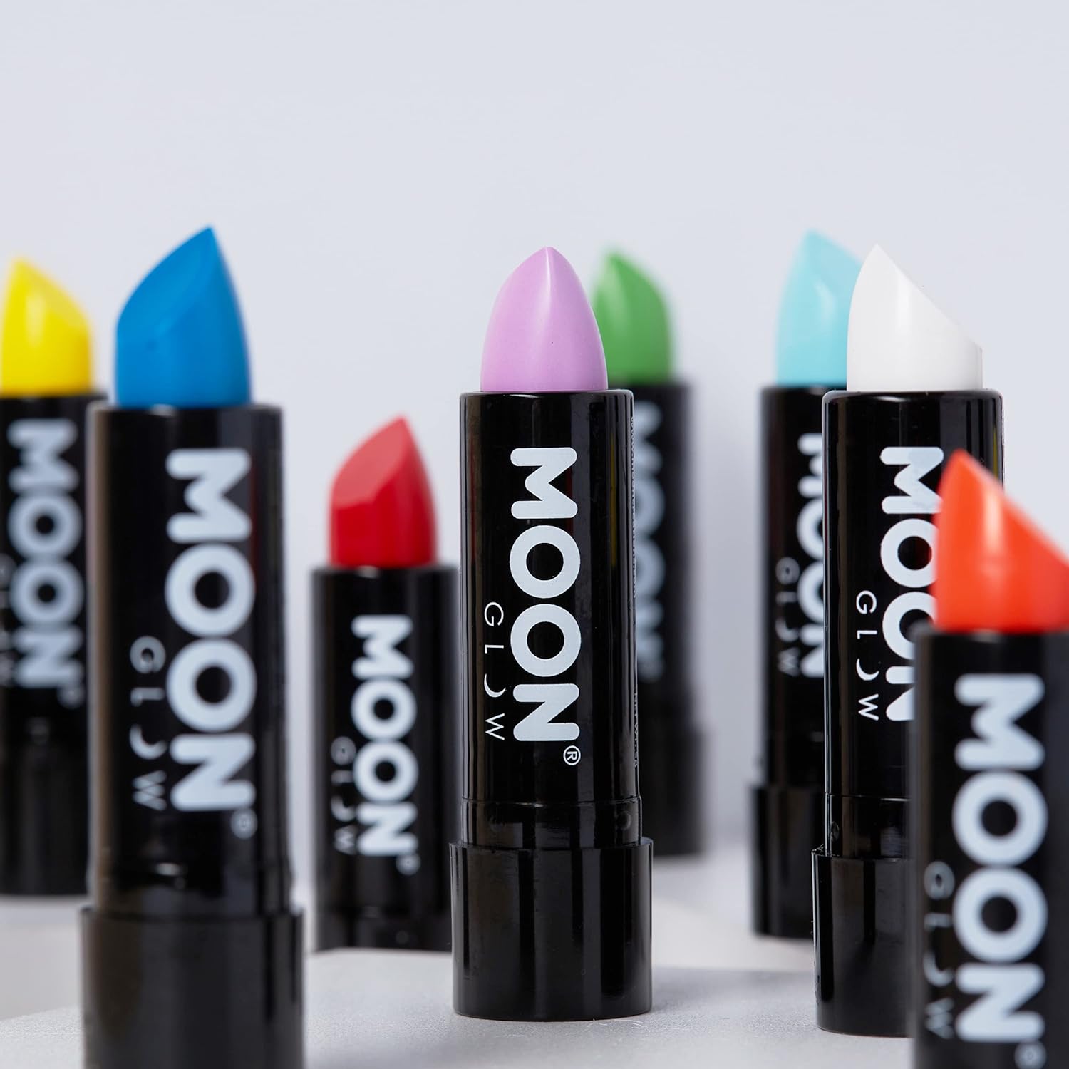 Smiffys Moon Glow Pastel Neon UV Lipstick, Pastel Coral