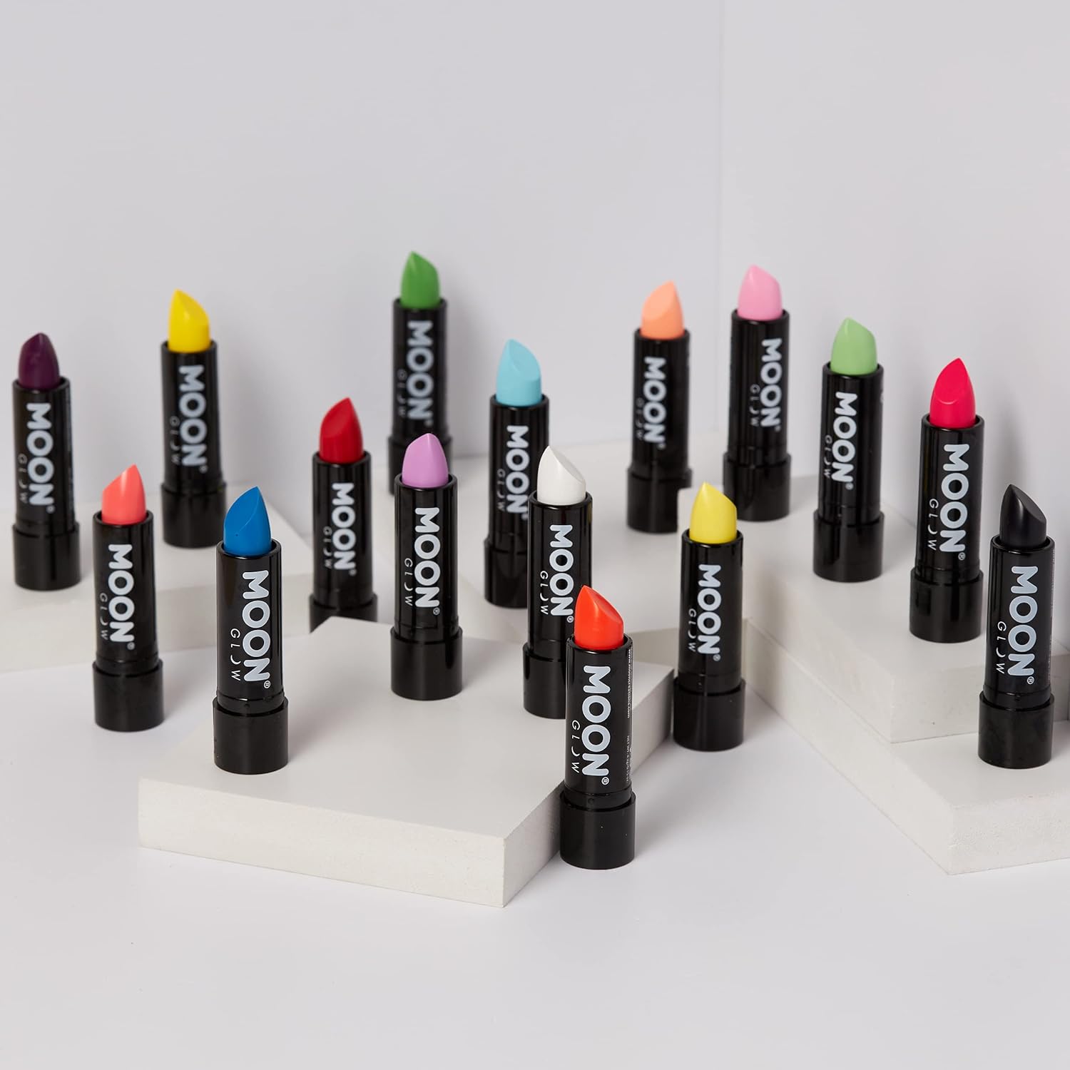 Smiffys Moon Glow Pastel Neon UV Lipstick, Pastel Green