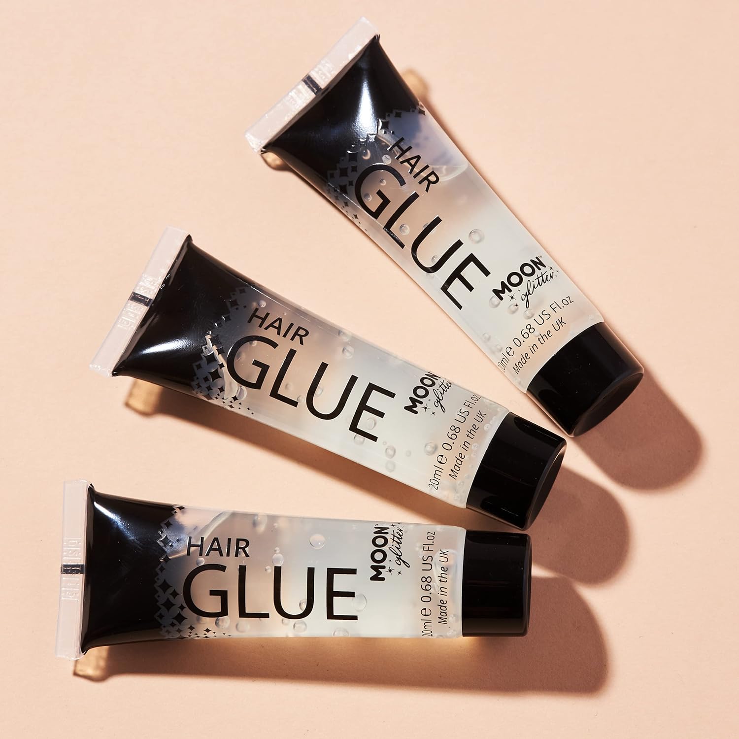 Smiffys Moon Glitter Hair Glue, Clear