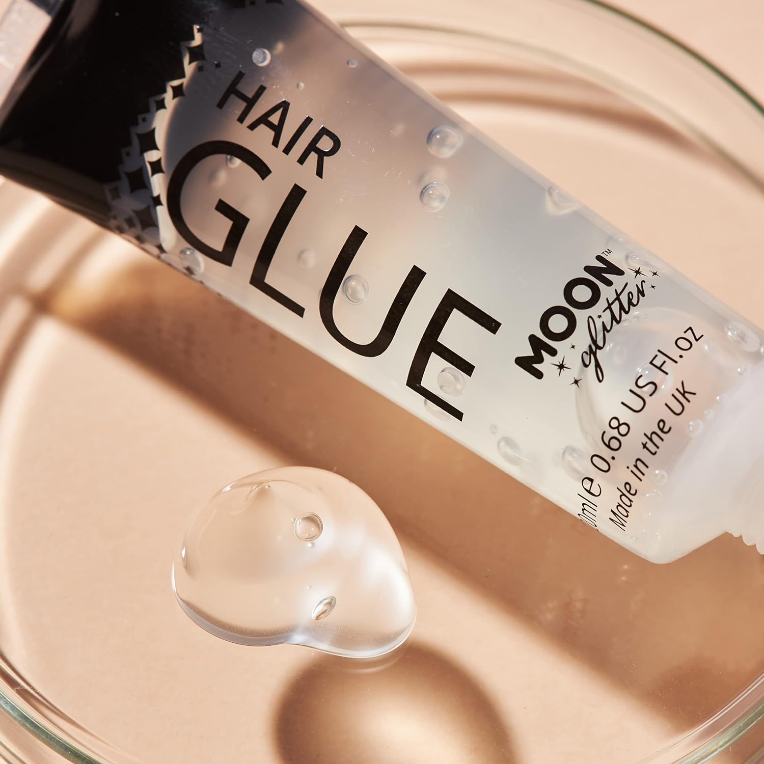 Smiffys Moon Glitter Hair Glue, Clear