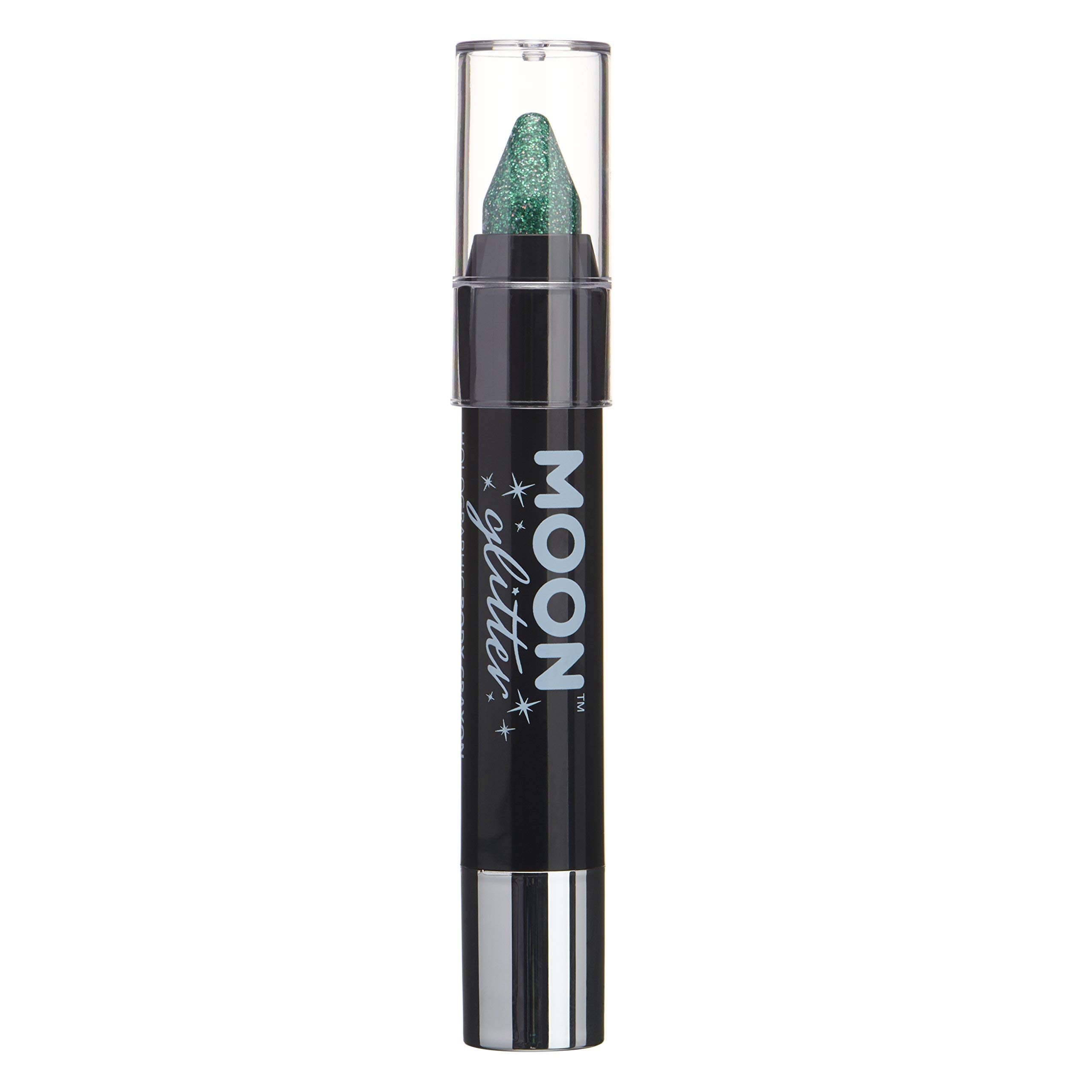 Smiffys Moon Glitter Holographic Body Crayons, Green