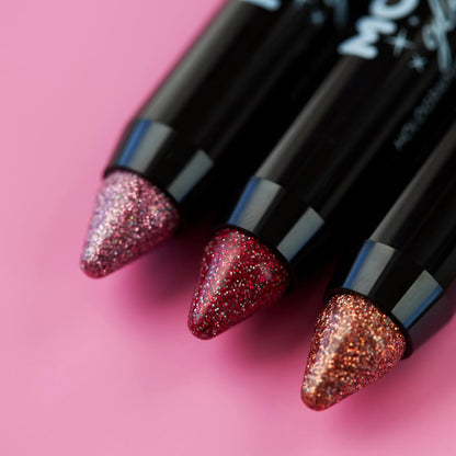 Smiffys Moon Glitter Holographic Body Crayons, Green