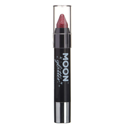 Smiffys Moon Glitter Holographic Body Crayons, Red