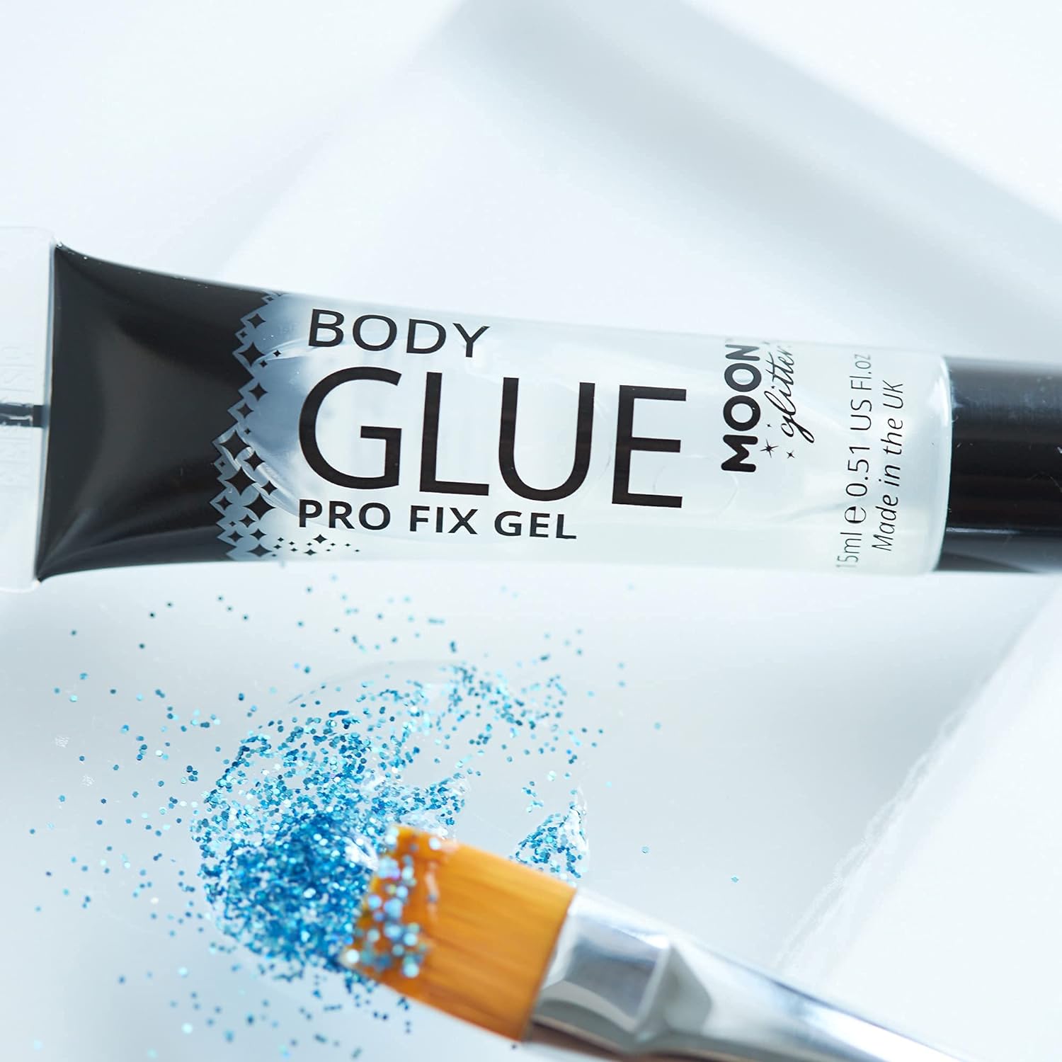 Smiffys Moon Glitter Pro Fix Gel / Body Glue, Clear