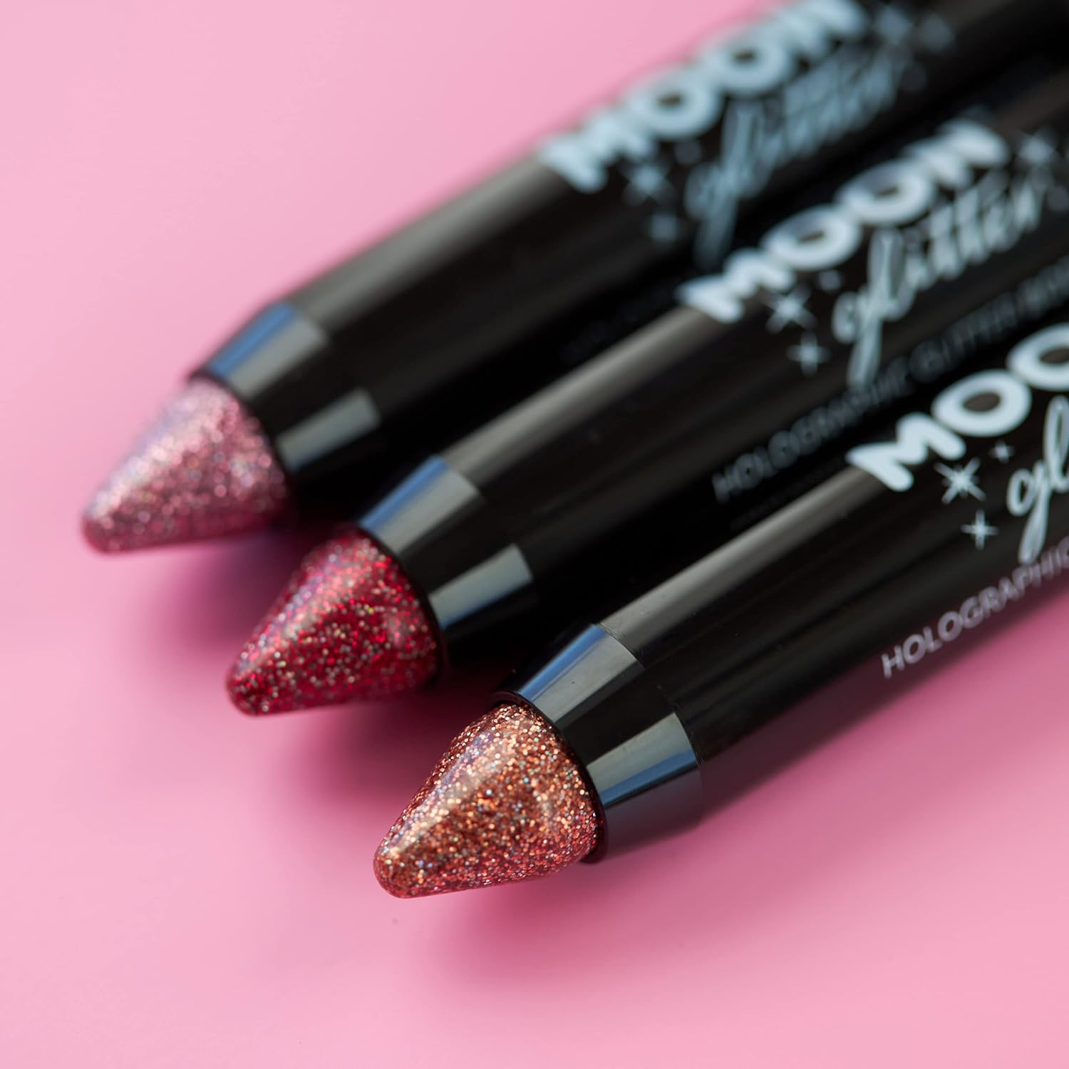 Smiffys Moon Glitter Holographic Body Crayons, Silver