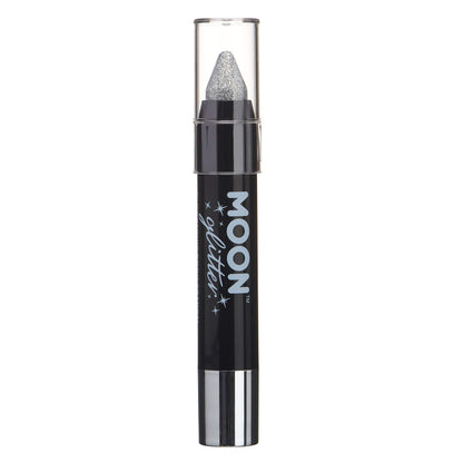 Smiffys Moon Glitter Holographic Body Crayons, Silver