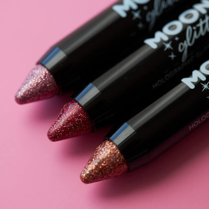 Smiffys Moon Glitter Holographic Body Crayons, Silver