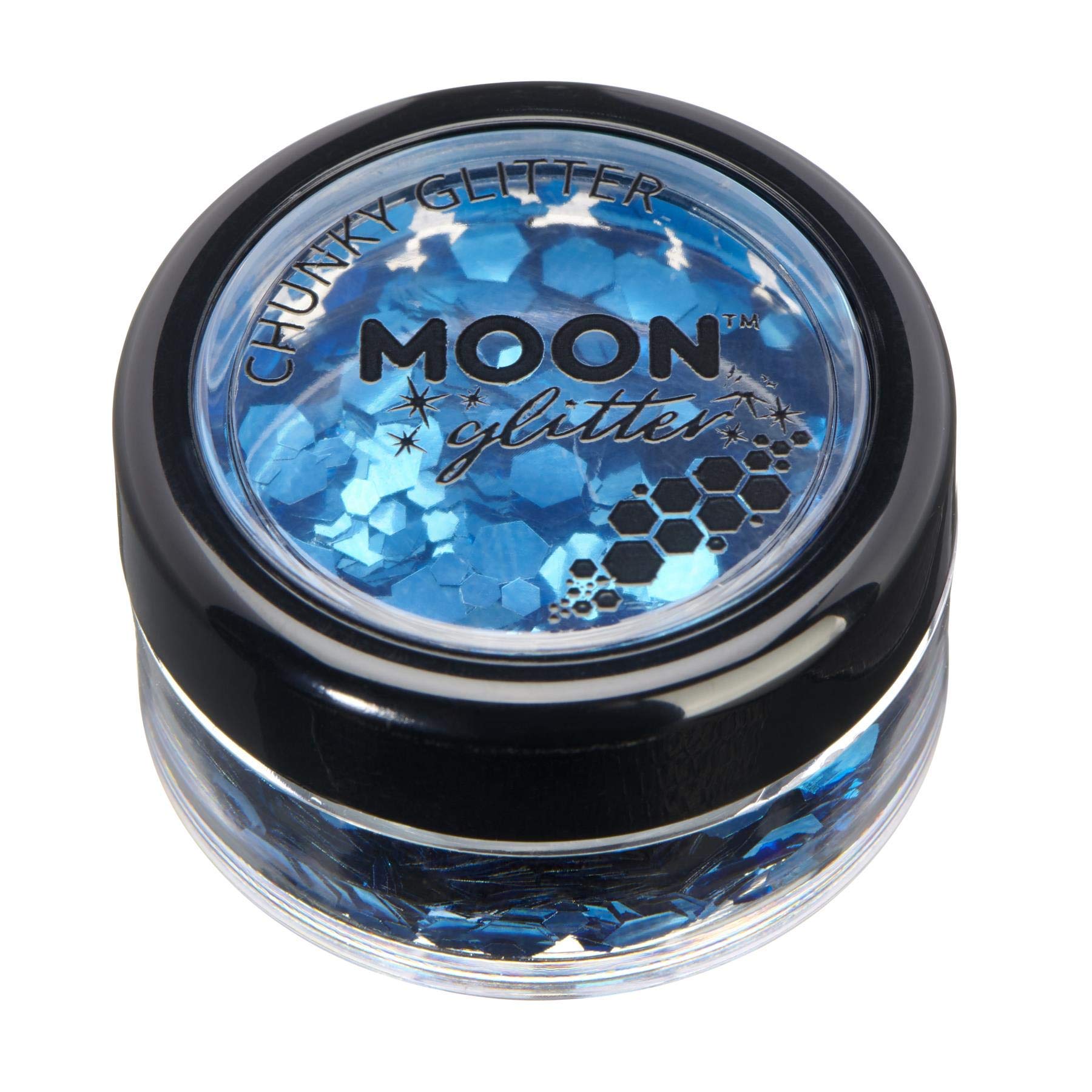 Smiffys Moon Glitter Classic Chunky Glitter, Blue