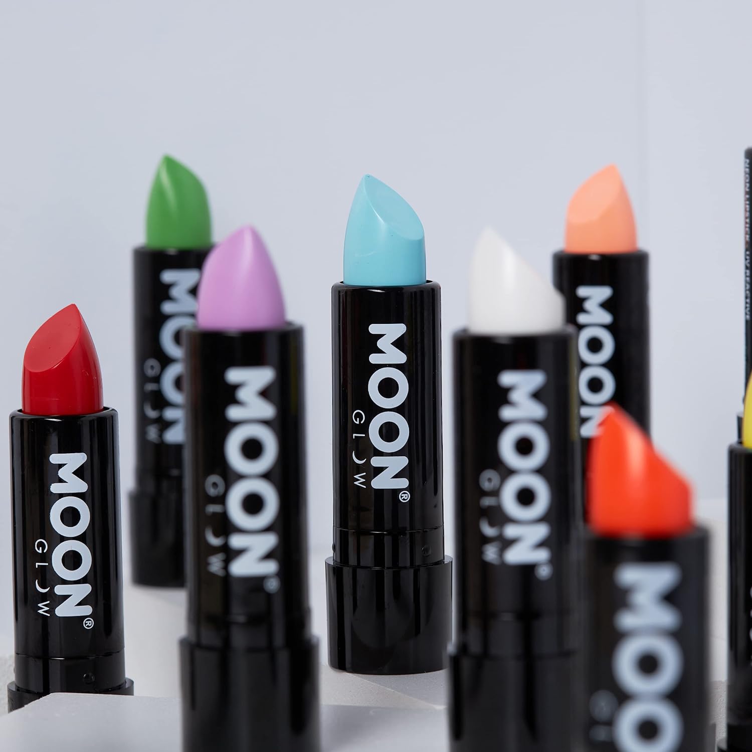 Smiffys Moon Glow Pastel Neon UV Lipstick, Pastel Pink
