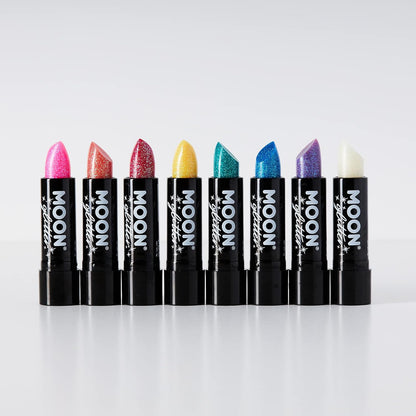 Smiffys Moon Glitter Iridescent Glitter Lipstick, Cherry