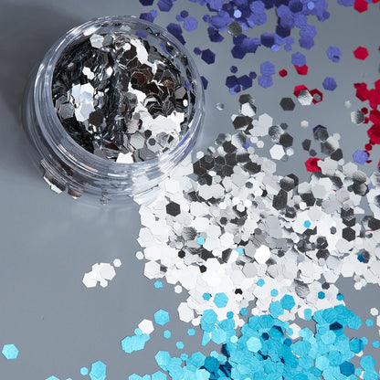Smiffys Moon Glitter Classic Chunky Glitter, Silver