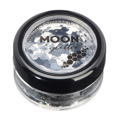 Smiffys Moon Glitter Classic Chunky Glitter, Silver