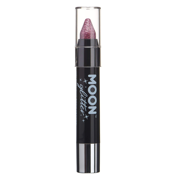 Smiffys Moon Glitter Holographic Body Crayons, Pink
