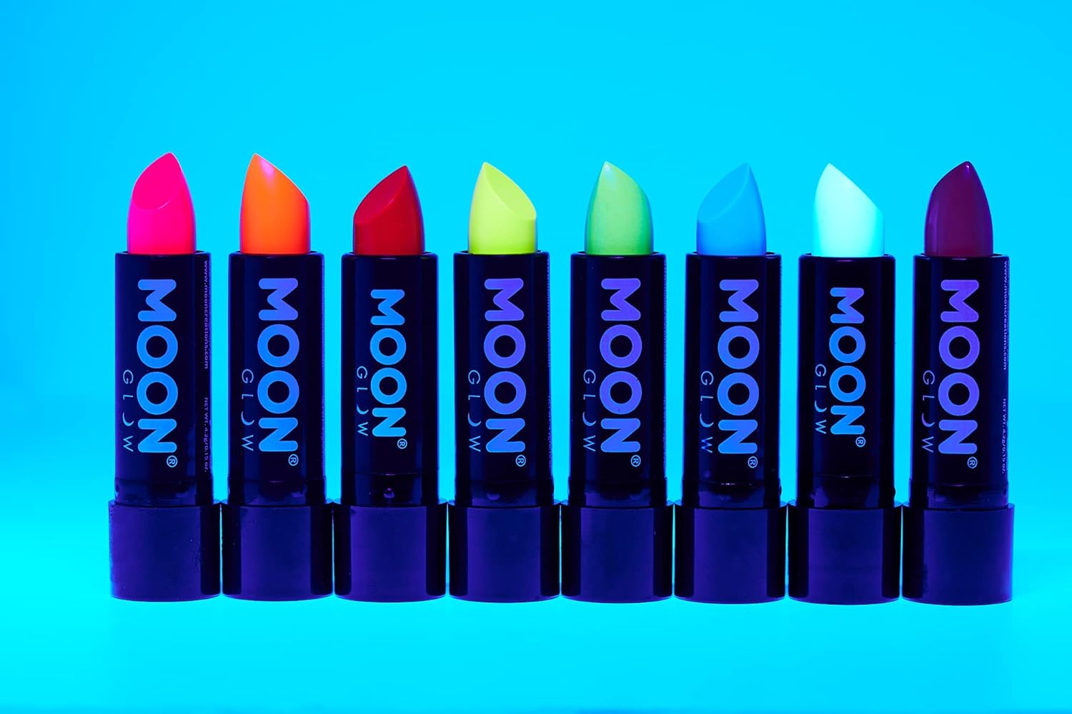 Smiffys Moon Glow Intense Neon UV Lipstick, Intense Purple
