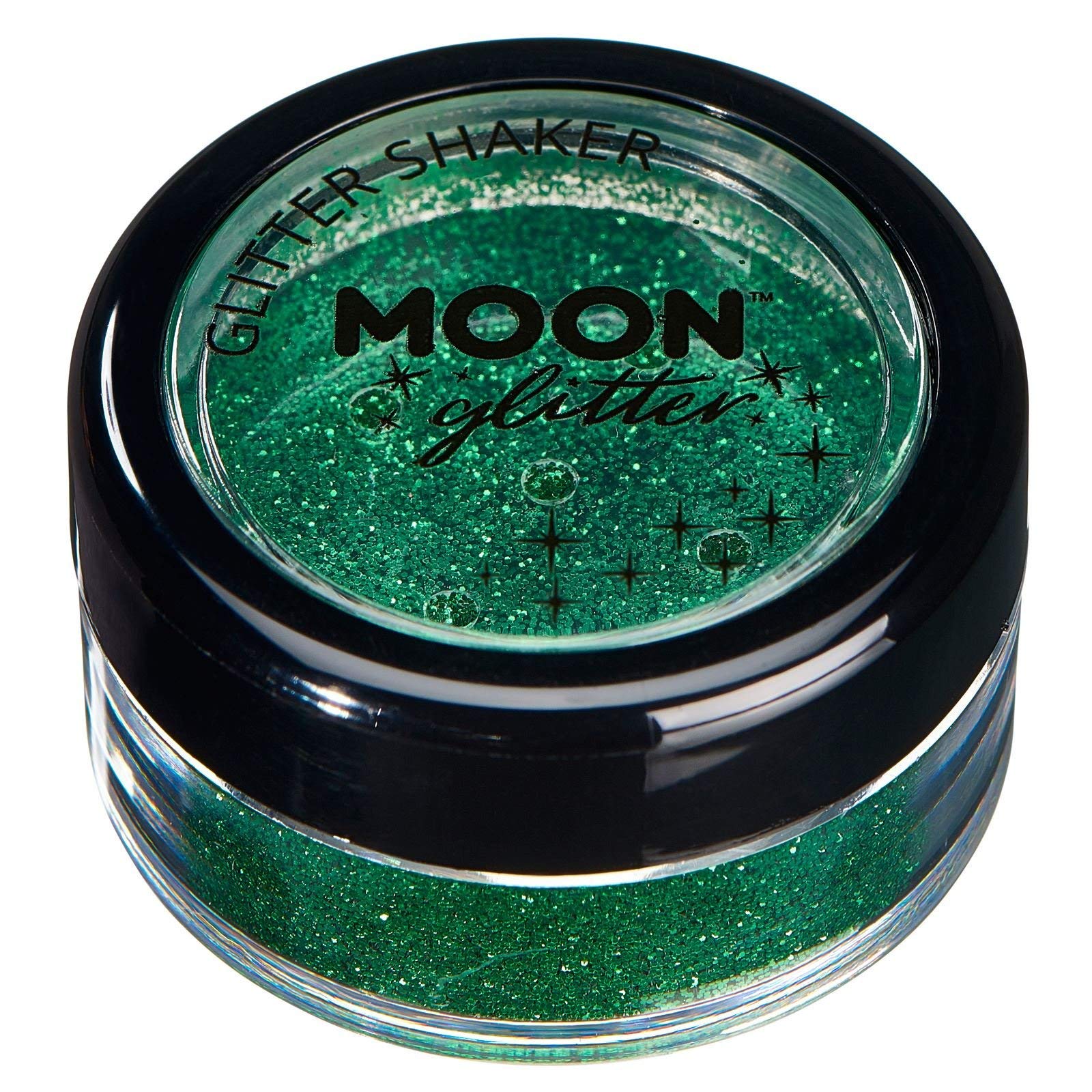 Smiffys Moon Glitter Classic Fine Glitter Shakers, Green