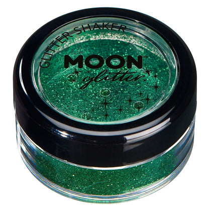 Smiffys Moon Glitter Classic Fine Glitter Shakers, Green