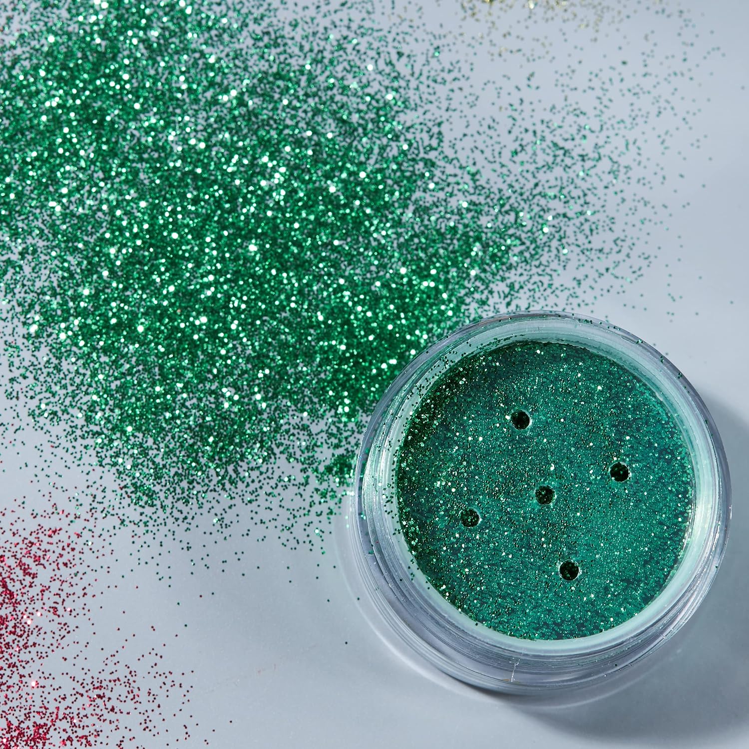 Smiffys Moon Glitter Classic Fine Glitter Shakers, Green