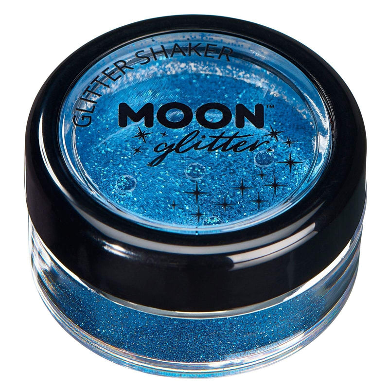 Smiffys Moon Glitter Classic Fine Glitter Shakers, Blue