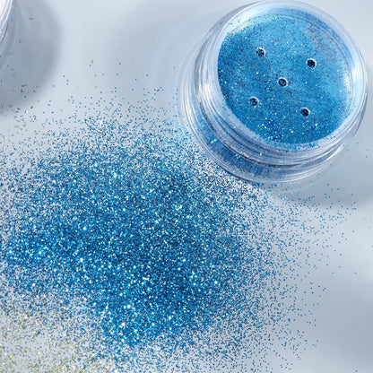 Smiffys Moon Glitter Classic Fine Glitter Shakers, Blue