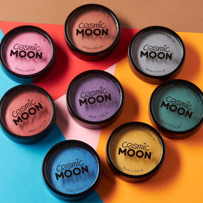 Smiffys Cosmic Moon Metallic Pro Face Paint Cake Pots, Blu