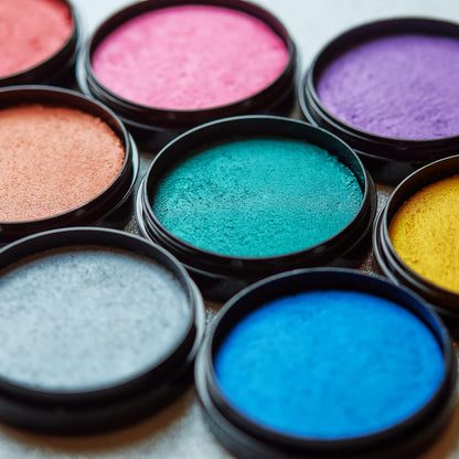 Smiffys Cosmic Moon Metallic Pro Face Paint Cake Pots, Blu