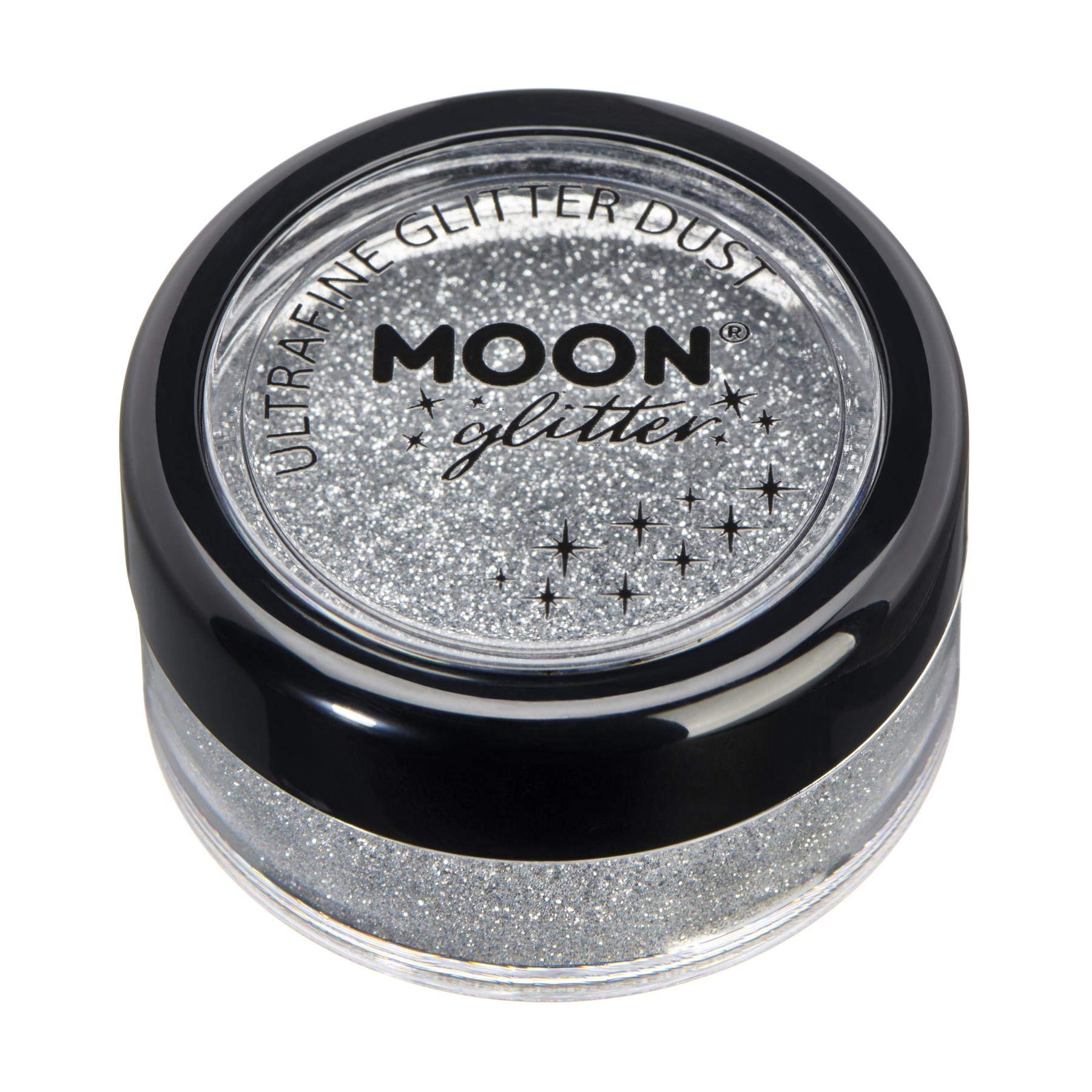 Smiffys Moon Glitter Classic Ultrafine Glitter Dust, Silve