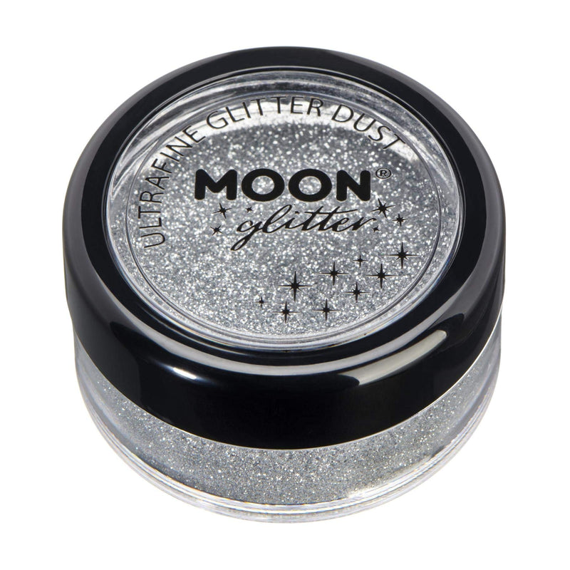 Smiffys Moon Glitter Classic Ultrafine Glitter Dust, Silve