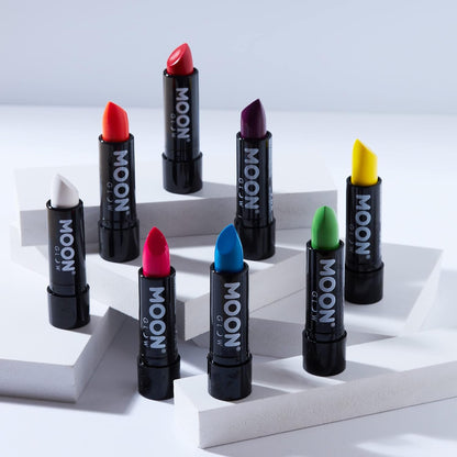 Smiffys Moon Glow Intense Neon UV Lipstick, Intense Pink