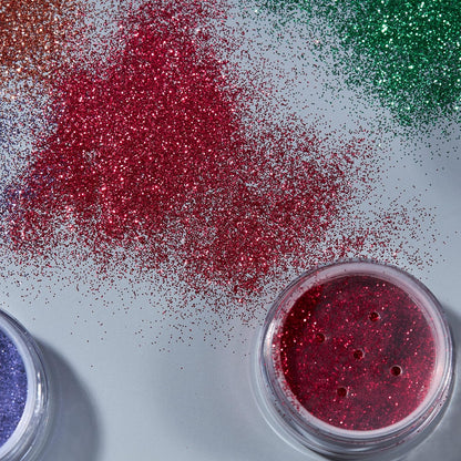 Smiffys Moon Glitter Classic Fine Glitter Shakers, Red