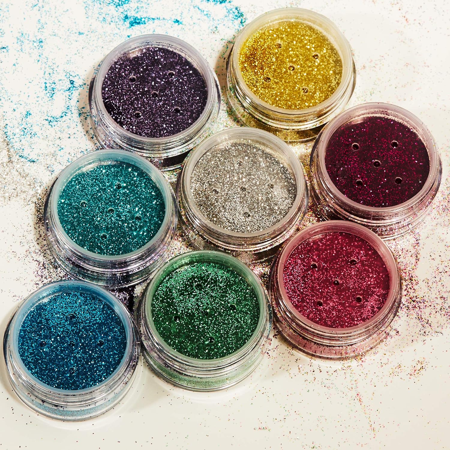 Smiffys Moon Glitter Bio Glitter Shakers, Turquoise