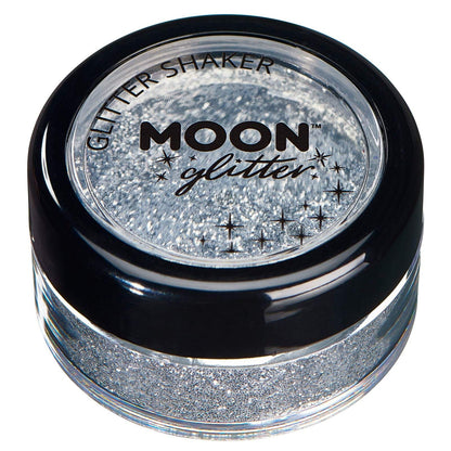 Smiffys Moon Glitter Classic Fine Glitter Shakers, Silver