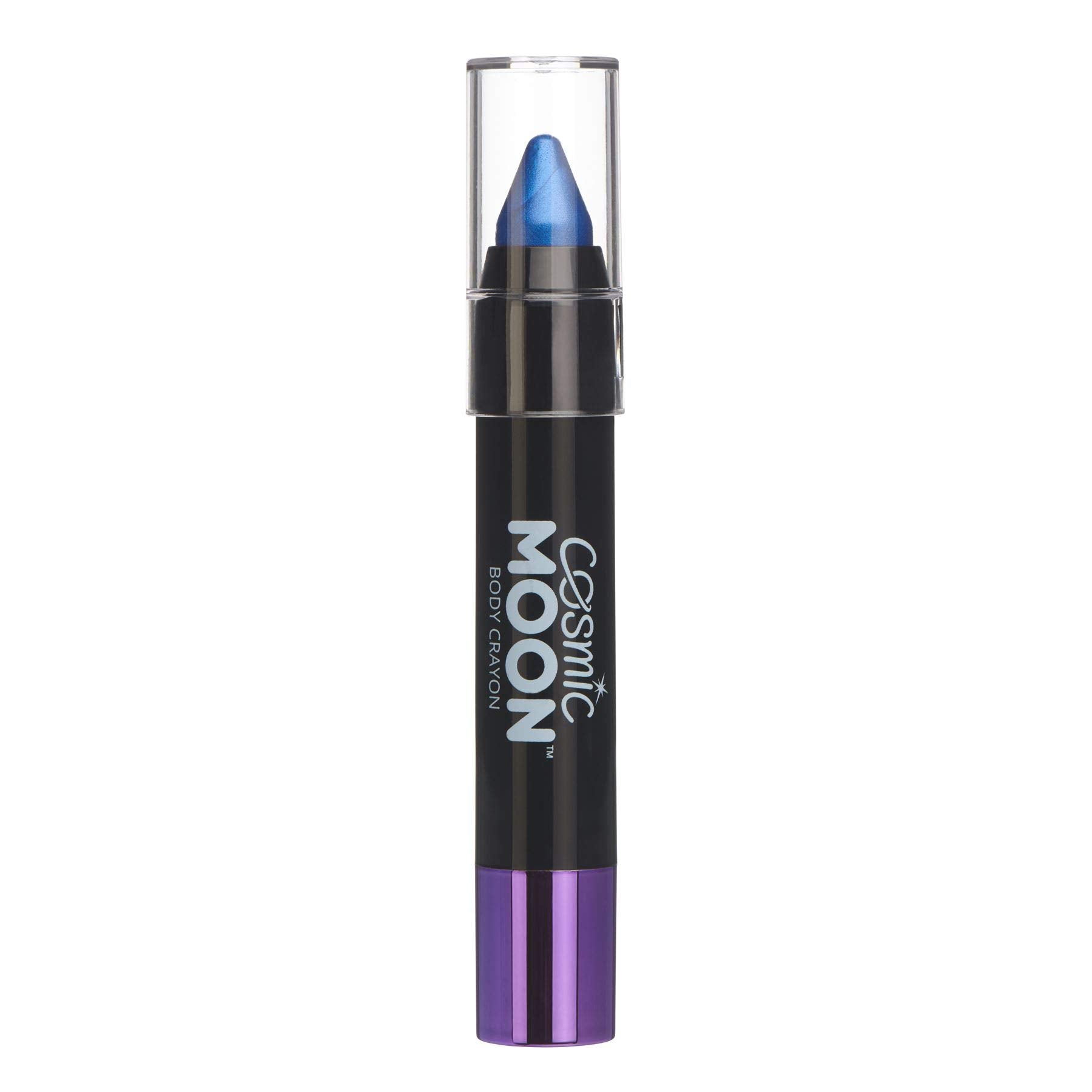 Smiffys Cosmic Moon Metallic Body Crayons, Blue